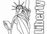 Statue Liberty Coloring Pages Outline Drawing Torch York Printable Color Cliparts Clipart Monument National Book Kindergarten Library Paintingvalley Getcolorings Kids sketch template