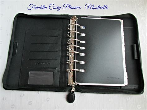franklin covey leather day planner monticello  calendar  habits book planners organizers