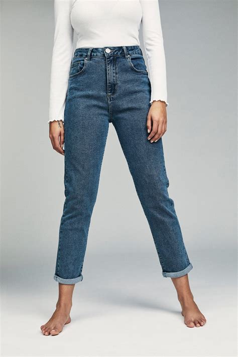 stretch mom jeans berkley blue cotton  jeans superbalistcom