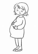 Pregnant Coloring Pages Printable Large Edupics sketch template