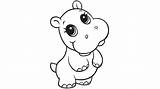 Coloring Pages Baby Hippopotamus Printable Hippo Cute Hippos Clipart Animal Color Colour Kids Cliparts Sheets Animals Clip Zoo Template Drawings sketch template