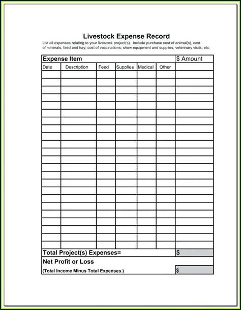 printable poultry record keeping templates