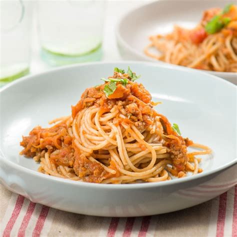spaghetti bolognese with butternut squash world cancer