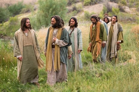 jesus walks   disciples lds image  nations