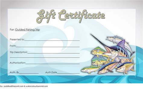 fishing trip gift certificate template   design certificate