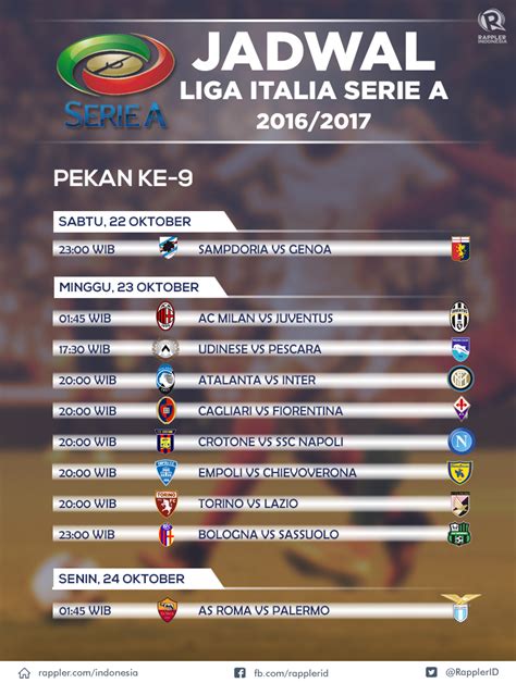 jadwal lengkap liga italia serie