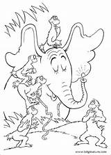 Horton Hears Who Coloring Seuss Dr Pages Printable Getcolorings Color sketch template