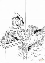 Coloring Pages Money Donald Duck Printable Counting Disney Book Count Color Dollars Print Online Cartoons Drawing Save Ducktales Saving Choose sketch template