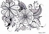 Zentangle Zentangles Drawings Doodles Doodle Bloem Kunst Flower Patterns Choose Board sketch template