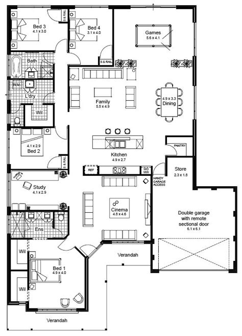 australian house plans ideas  pinterest single storey house plans house plans