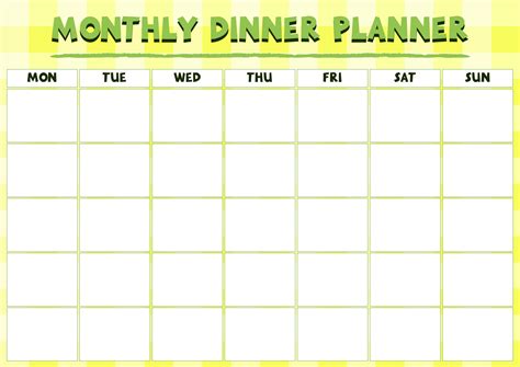 10 Best Printable Monthly Dinner Planner Pdf For Free At Printablee