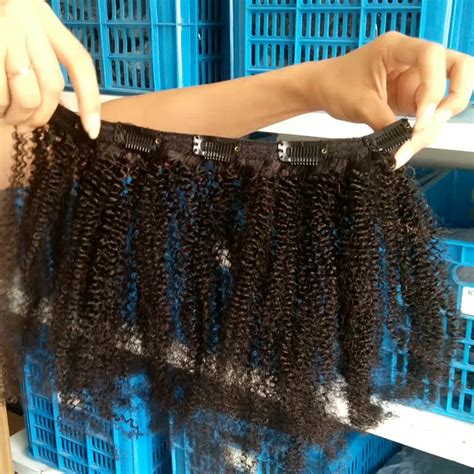 2017 Afro Kinky Clip In Extensions For Natural 4a 4b 4c Hair Buy High