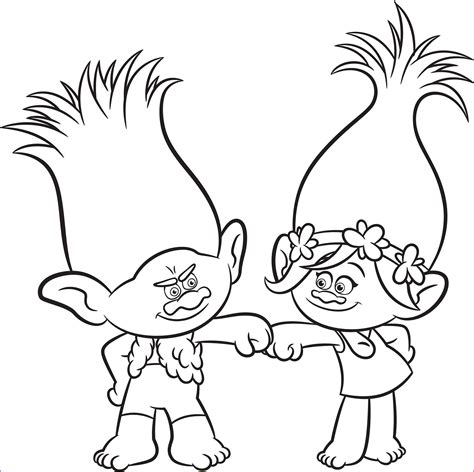 awesome trolls coloring sheets gallery coloring page  kids