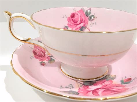 pink rose paragon tea cup  saucer pink paragon cups antique