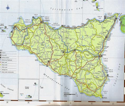 kaarten van sicilie gedetailleerde gedrukte plattegronden van sicilie orangesmilecom