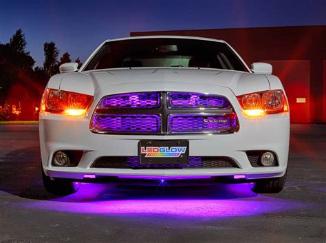ledglow purple wireless led car underbody lighting kit