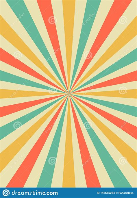sunrise sun rays in retro starburst style background template for