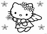 Fairy Pages Hello Kitty Coloring Color sketch template