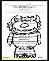 Wild Things Where Coloring Pages Printable Worksheets Worksheet Activity Color Elements Story Thing Reading Grade Getcolorings Verbs Worksheeto Happy Via sketch template