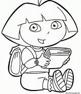Coloring Dora Explorer Pages Printable Book sketch template
