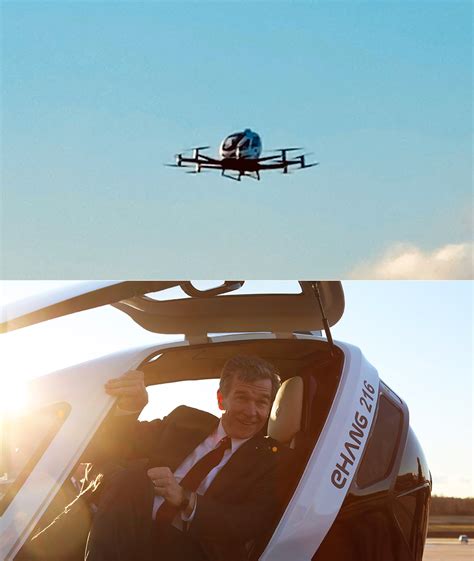 autonomous ehang  passenger drone takes flight       time techeblog