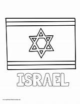 Flag Independence Israeli sketch template