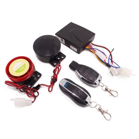 motorcycle engine start alarm universal dc  motorbike protection system scooter remote alarms