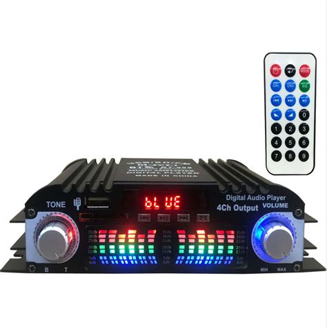 car mini hifi digital bluetooth audio power amplifier  channel output  remote