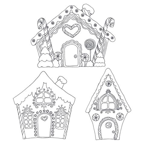 gingerbread coloring page  printable gingerbread house coloring
