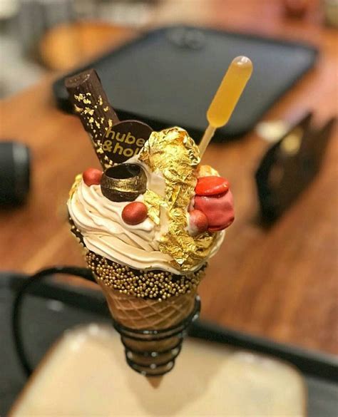 gold studded ice cream ice cream ice cream cake desserts