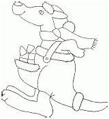 Kangaroo Colorir Canguru Desenhos sketch template