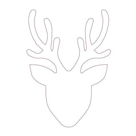 reindeer head template printable printable word searches