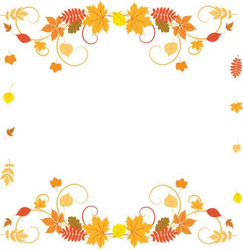 Fall Leaf Border Clip Art Illustrations Royalty Free Vector Graphics