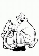 Coloring Pages Firefighter Fighter Fire Firefighters Firemen Popular Library Clipart sketch template