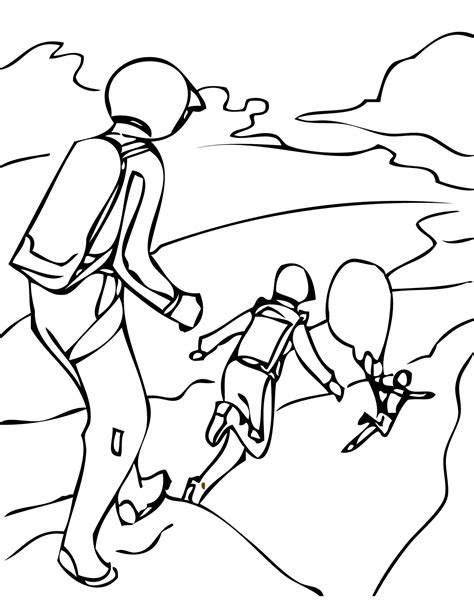 rock climbing coloring pages   print