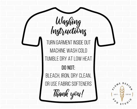 shirt care instructions svg   crafter files