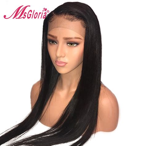 Msgloria Brazilian Lace Front Human Hair Wigs For Women Remy Hair