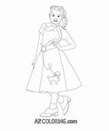 Coloring Skirt Poodle Comments sketch template