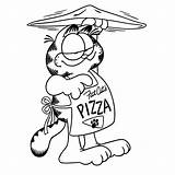 Garfield Pizzabakker sketch template