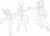 Beerus Goku Screaming Vegeta sketch template