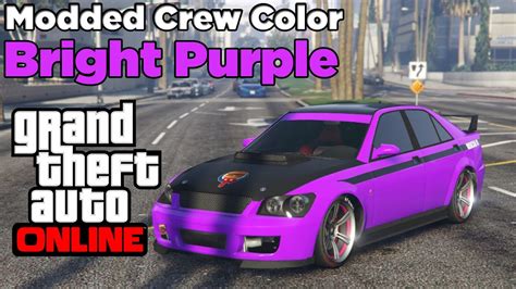 gta    modded crew color bright purple  youtube