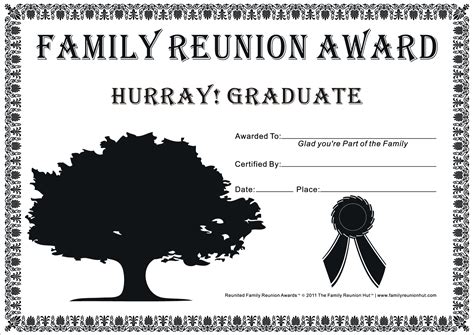 printable family reunion awards  printable