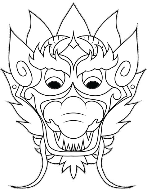 dragon mask simple  easy dragon crafts   paper clipart