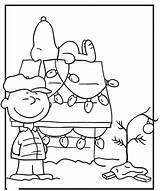 Snoopy Christmas Charlie Getcolorings Sheets Woodstock Pagi Mikulás Decoplage sketch template