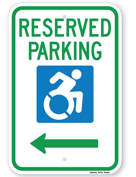 reserved parking handicap symbol  signs highway traffic supply