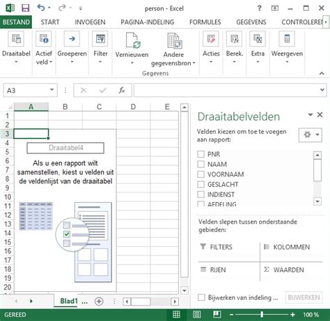 tips voor excel draaitabel maken