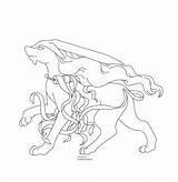 Suicune Coloring sketch template