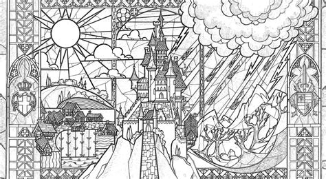 beauty   beast coloring book castle coloring page disney