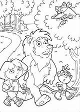 Coloring Swiper Dora Pages Lion Explorer Boots Library Clipart sketch template