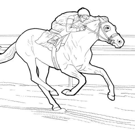 horse racing drawing  getdrawings